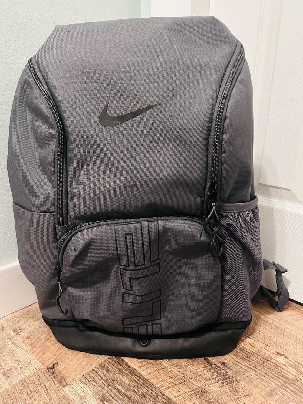 Nike Men's Dark Gray Utility Backpack with Front Pocket